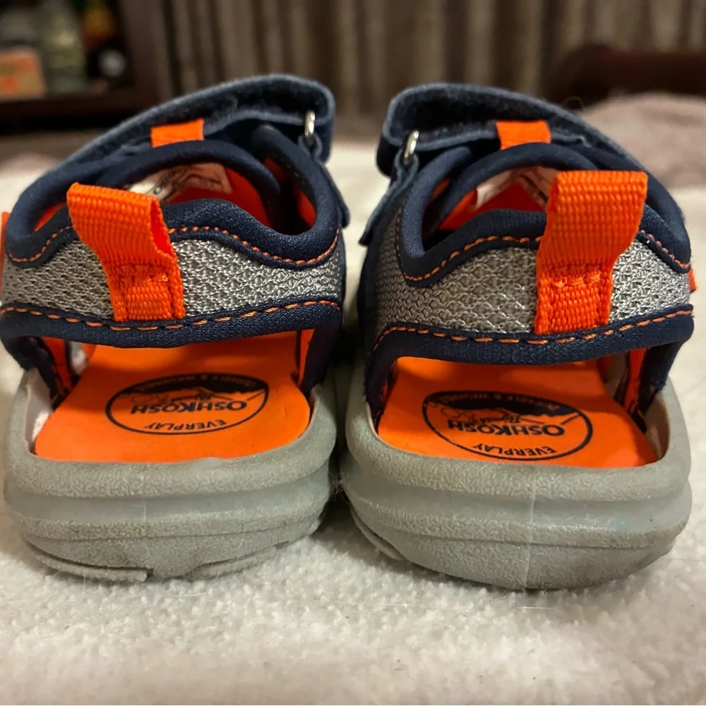 OshKosh B'gosh Kids Boys Adventure Sandals-Everplay Washable-Baby Size 5 EUC